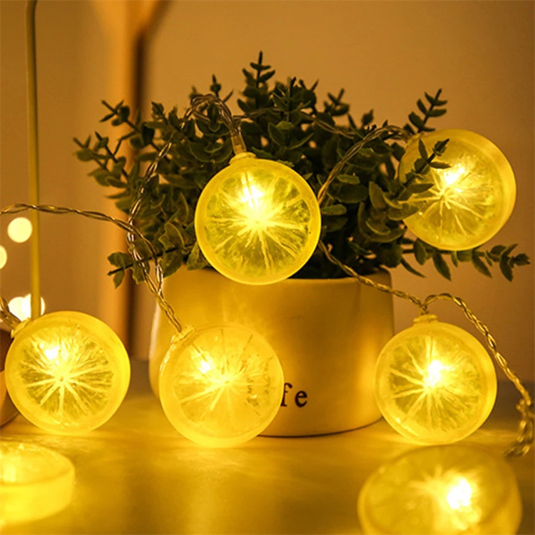 Hot Selling Fresh Fairy Tale Light 1.5m 3AA Battery Box Powered 10LEDs Lemon Shaped Warm White String Lamp Festival Display