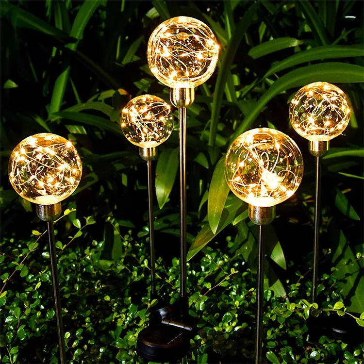 Warm White Led Fairy Solar String Light Garland Copper Wire Backyard Display Outdoor Christmas Halloween Holiday Decoration