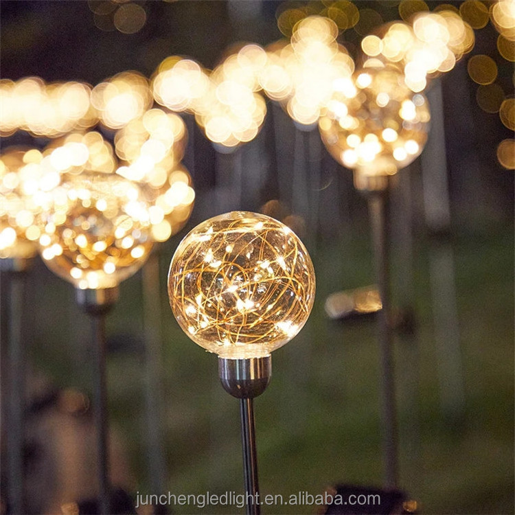 Warm White Led Fairy Solar String Light Garland Copper Wire Backyard Display Outdoor Christmas Halloween Holiday Decoration