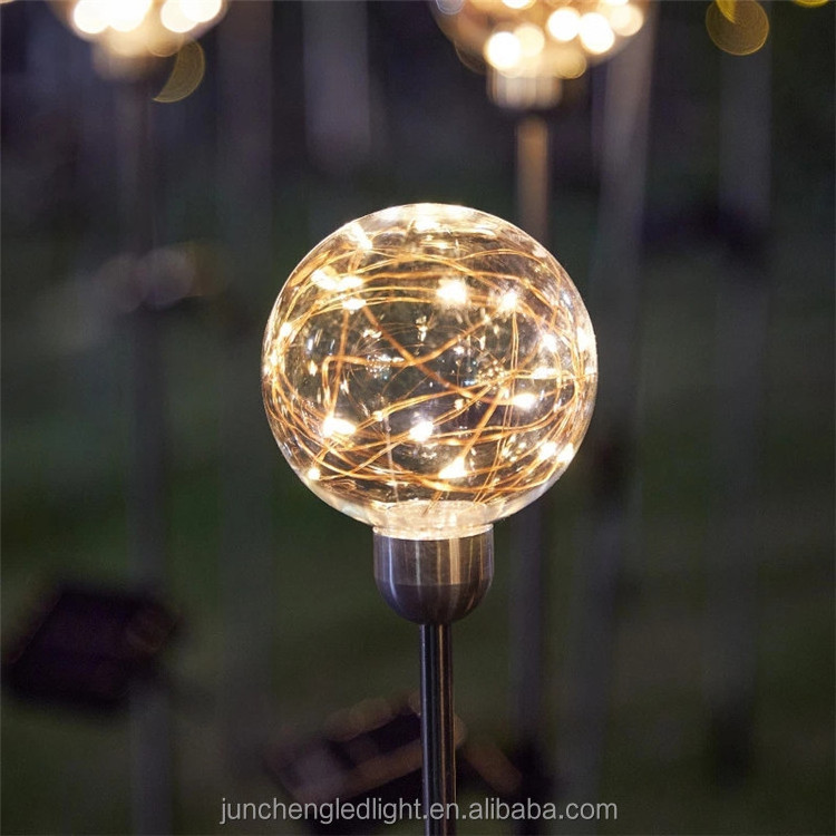 Warm White Led Fairy Solar String Light Garland Copper Wire Backyard Display Outdoor Christmas Halloween Holiday Decoration