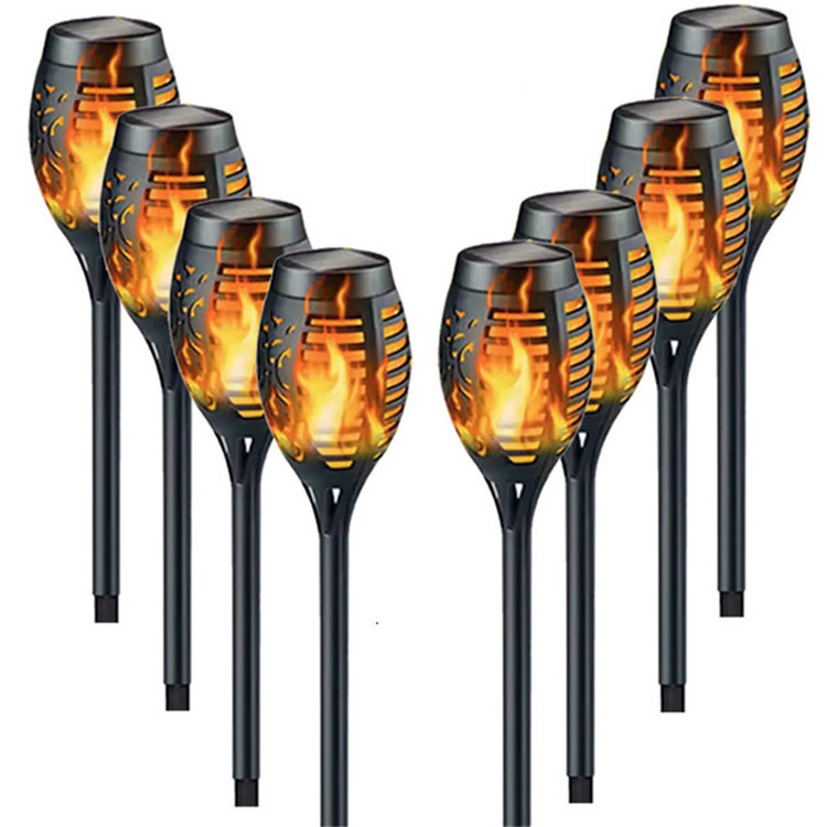 96 LED Waterproof Solar Flickering Flame Torch - Outdoor Tiki Torches Flickering Flame Lamp Pathway Lights