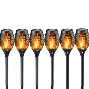 96 LED Waterproof Solar Flickering Flame Torch - Outdoor Tiki Torches Flickering Flame Lamp Pathway Lights