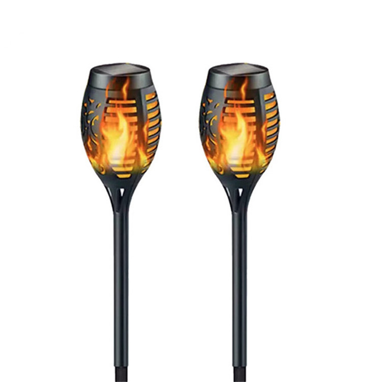 96 LED Waterproof Solar Flickering Flame Torch - Outdoor Tiki Torches Flickering Flame Lamp Pathway Lights