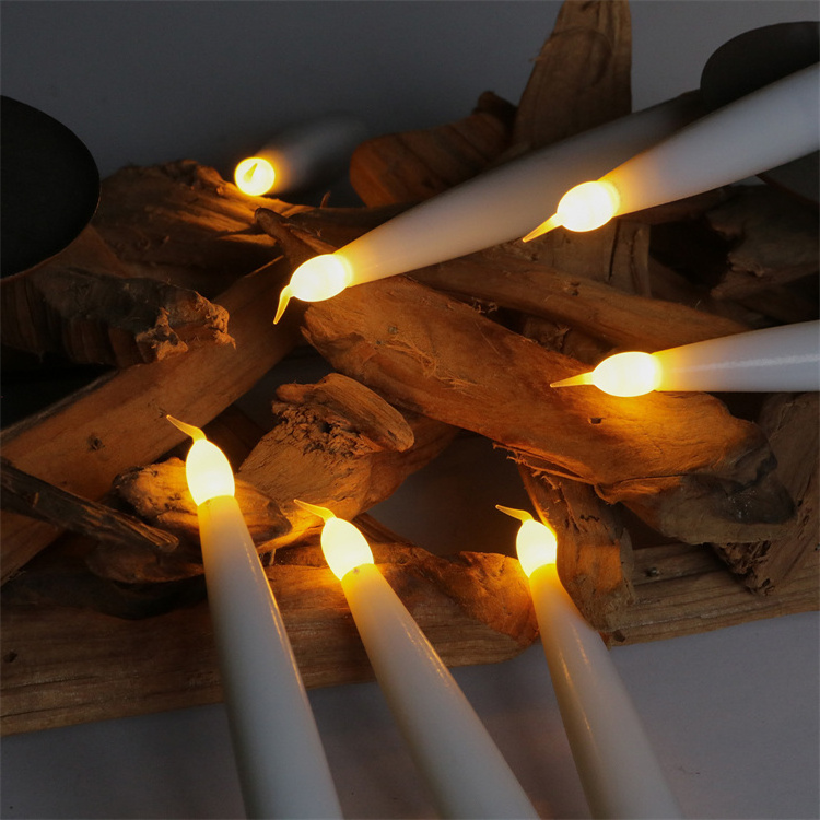 Flameless LED  10 PCS Decorative Candles Warm White Candle Light Remote Clips Battery Operated Candles