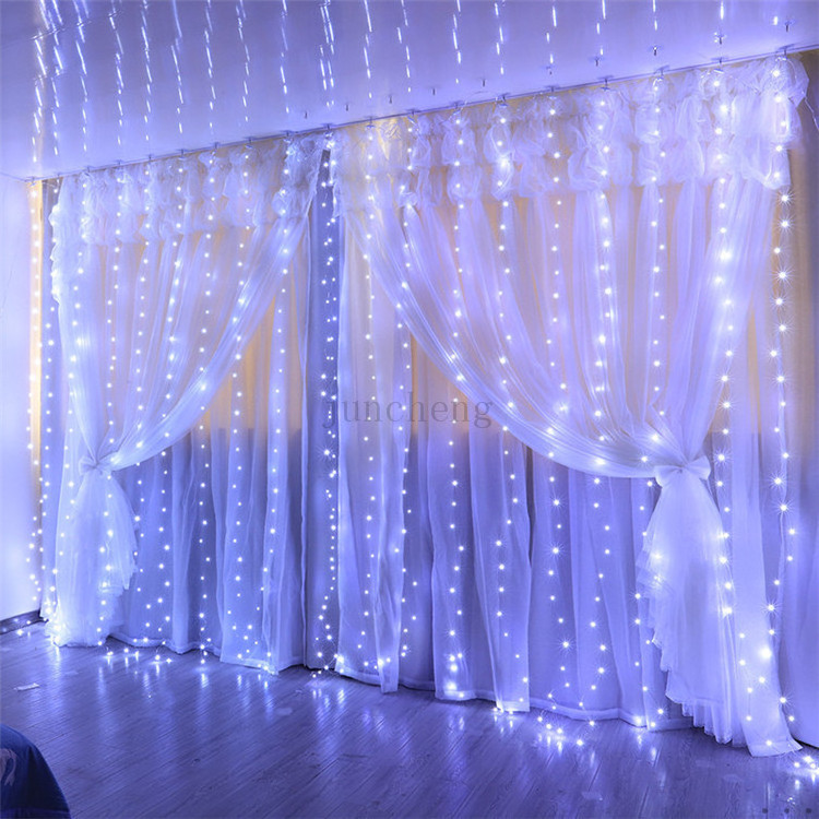 300 LED Window Curtain fairy twinkle garland String Light for Wedding Party Home Garden Bedroom indoor Indoor Decorations