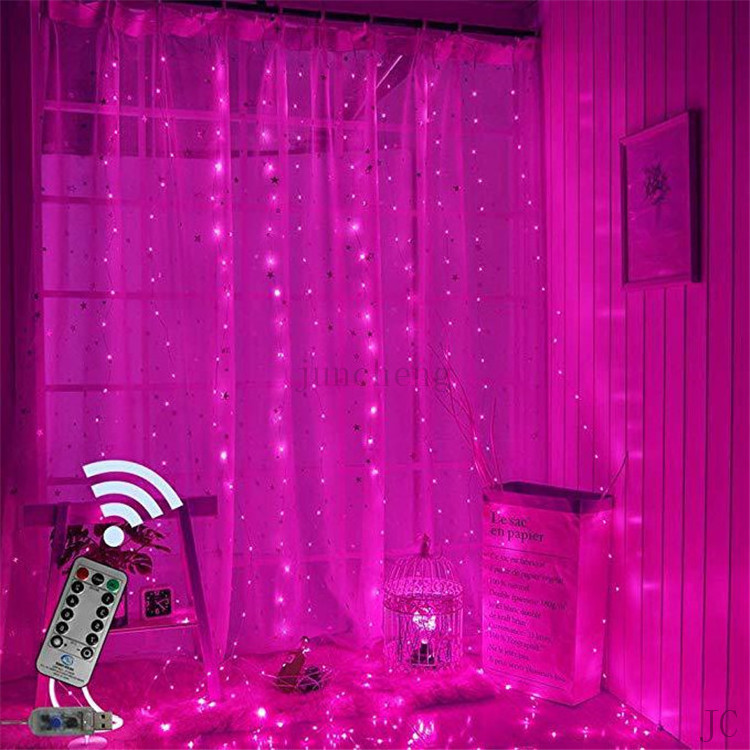 300 LED Window Curtain fairy twinkle garland String Light for Wedding Party Home Garden Bedroom indoor Indoor Decorations