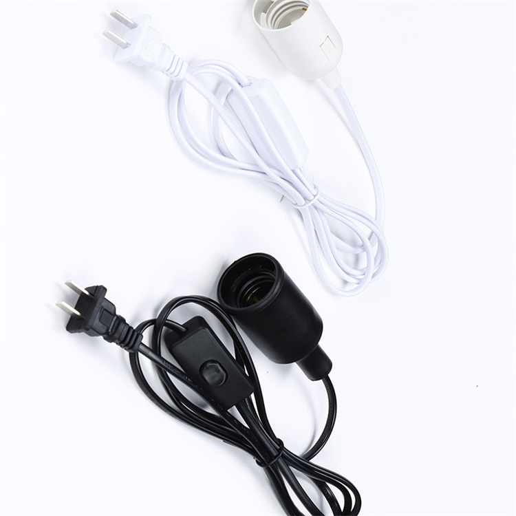 1.8m Power Cord Cable E27 Lamp Base Holder EU US AU UK Hanging Pendant LED Light Fixture Lamp Bulb Socket Cord With Switch