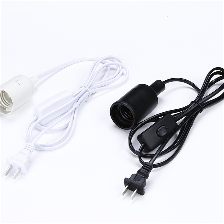 1.8m Power Cord Cable E27 Lamp Base Holder EU US AU UK Hanging Pendant LED Light Fixture Lamp Bulb Socket Cord With Switch