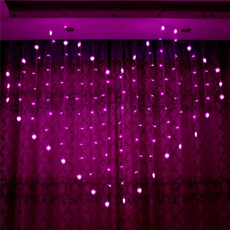 Valentine's Day Romantic Led Curtain Light Extra Bright Fairy Lights Garland Led Festoon Curtain Lamp Curtains With Led Light