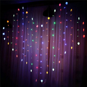 Valentine's Day Romantic Led Curtain Light Extra Bright Fairy Lights Garland Led Festoon Curtain Lamp Curtains With Led Light