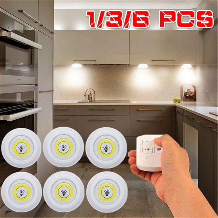 Indoor Led Ceiling Light with Wireless Remote Puck Light Remote Control Emergency Led Lights Battery Powered Led Night Lamp