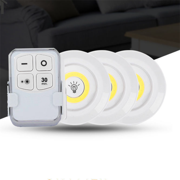 Lights with Remote, 3 Pack LED Under Cabinet Light Dimmable COB Night Light with Remote Control, Cabinet Lights Battery Powered