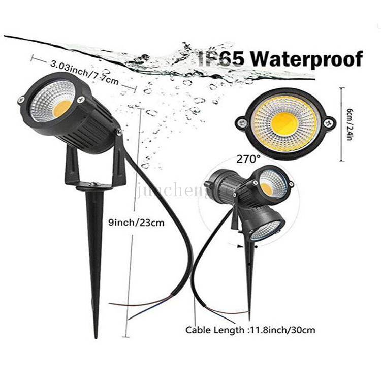 Super bright Light Spike Outdoor Waterproof IP65 Garden Spot Light Spike warm white LED Lawn Lamp Landscape Lighting