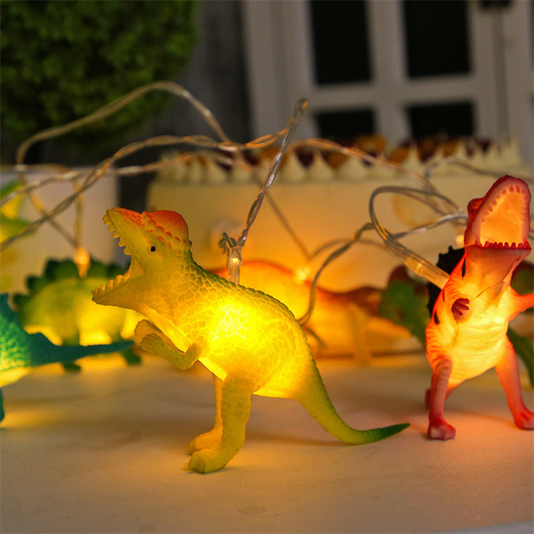 Battery Operated Dinosaur String Lights Boys' Room Decoration Birthday Decorations for Son 2m 10Leds