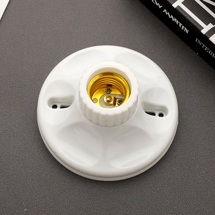 Plastic Shell Round Screw outdoor lamp holder for e27 light bulbs light socket fittings