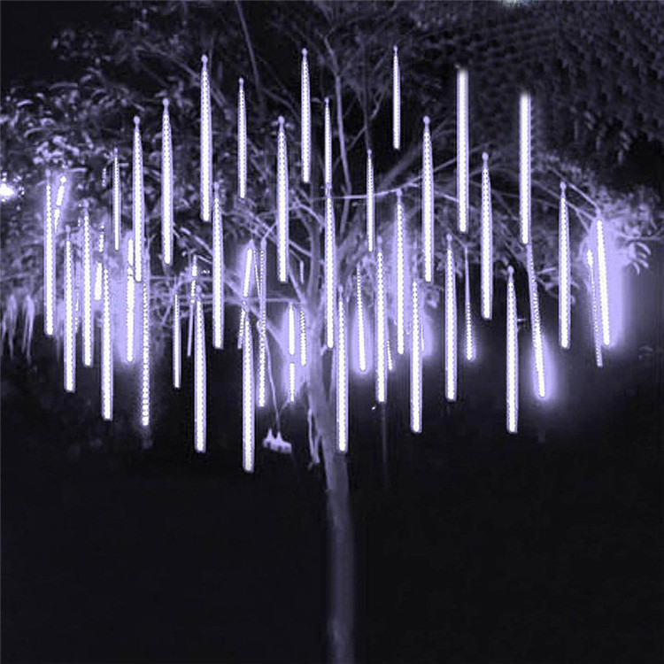 Battery operated waterfall lighting effect meteor shower tube fairy lights led for Christmas holiday decoration