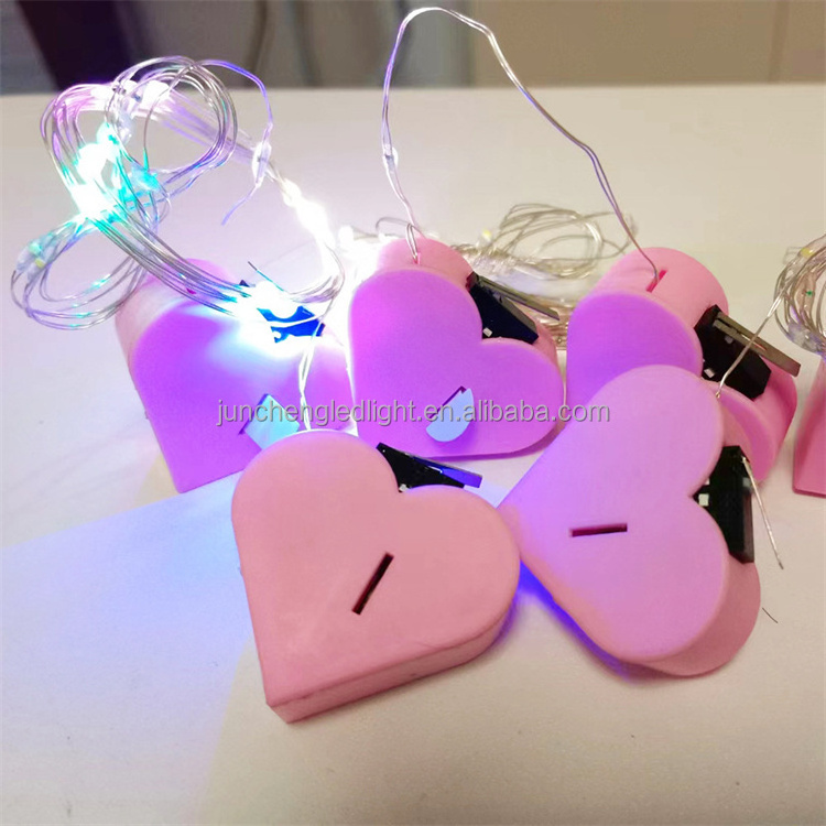 For Valentine's Day DIY Fairy Lights Led Battery String Light Garland Copper Holiday Wedding Party Home Decoration Romantic