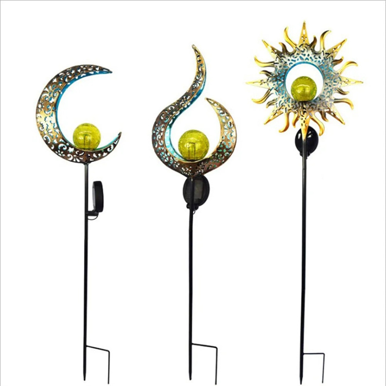 Moon Stars Elves Solar Lawn Lights Waterproof Decorative Pathway Landscape Light Easy Installation for Home Garden Lighting