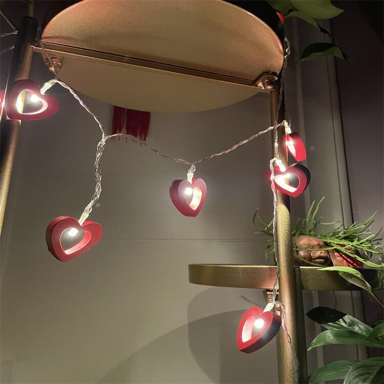 Heart Shape Light Curtain String Lights Decorative Festive Diya Shaped LED Party Lights Curtain