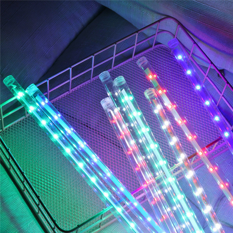 Battery operated waterfall lighting effect meteor shower tube fairy lights led for Christmas holiday decoration