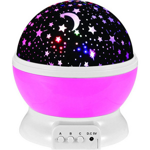 Romantic Rotating Spin Projector Children Kids Baby Sleep Sky Star Moon Master USB Projection led night light