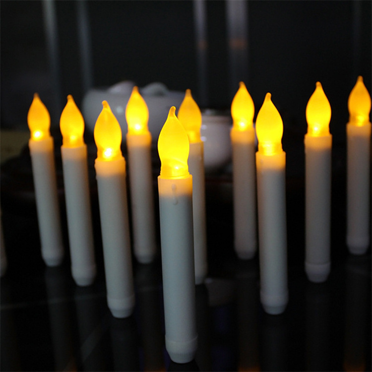 Christmas Wedding Decoration Electronic Simulation Candle 3d flickering Flame less Long Rod Flickering Led Candles light