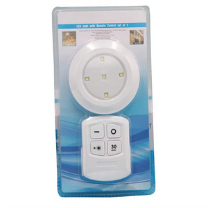 Wireless LED Dimmable Bedroom Bulb Battery Powered Wall Lamp Remote Control Puck Night Lights Under Cabinet Lighting