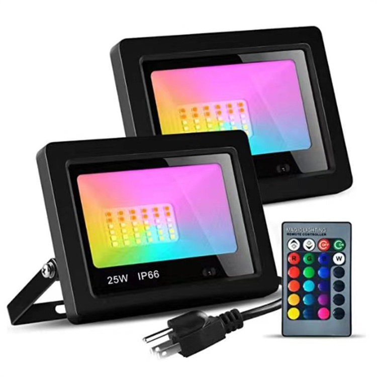 RGB RGBW remote control Outdoor LED Flood 20W 30W 50W 150W 200W 300W IP66 6500K High Brightness Flood lights