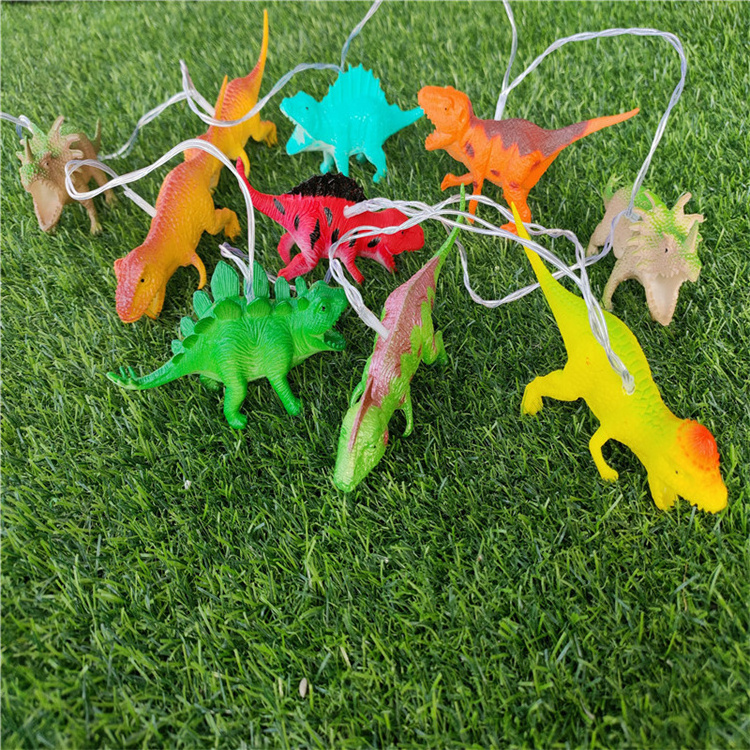 Indoor battery lighchain safe baby kids room decor 8 LED string dinosaur fairy light