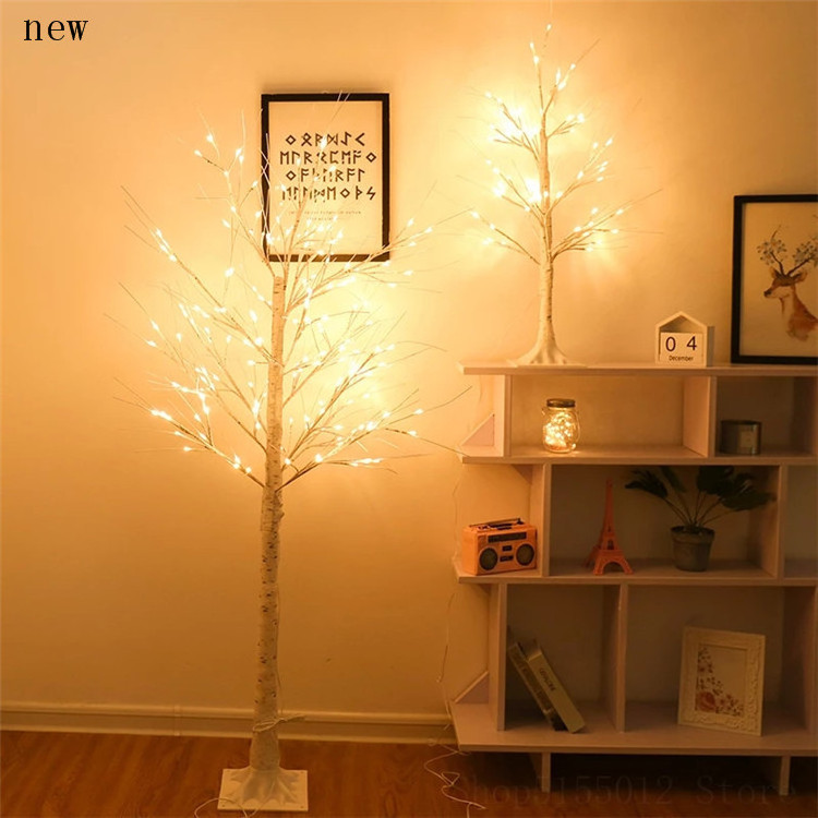 120cm outdoor indoor room decoration led silver twig birch trunk tree artificial branches Christmas light