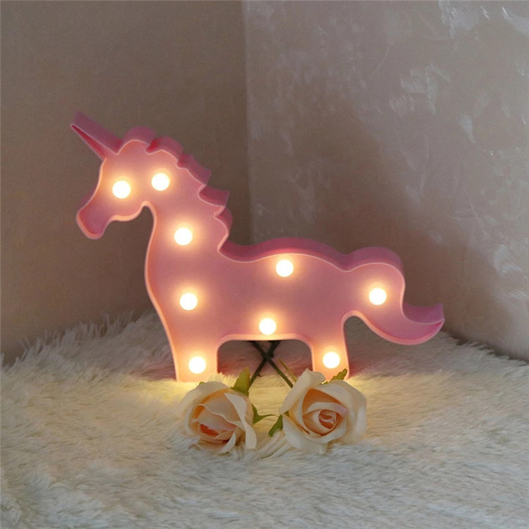 Pineapple Cactus Star Flamingo Luminary Christmas Room Decor Children's Unicorn Nightlights