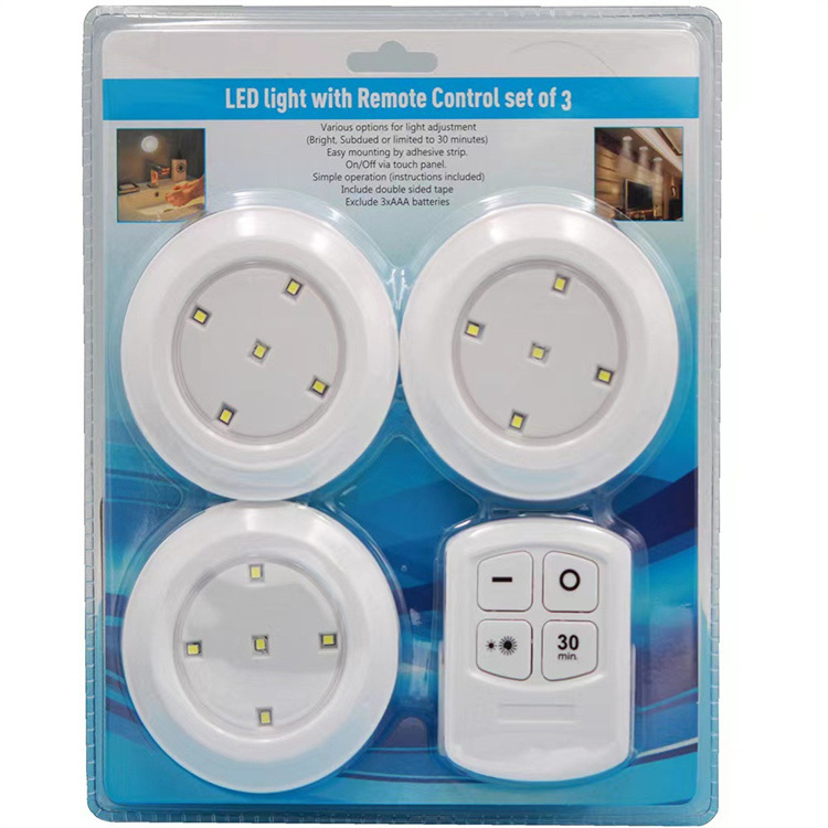 Wholesale battery powered led lights led night lamp with remote control Emergency Timer LED Under Cabinet COB Night Light