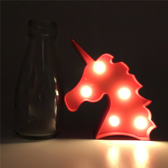 Pineapple Cactus Star Flamingo Luminary Christmas Room Decor Children's Unicorn Nightlights