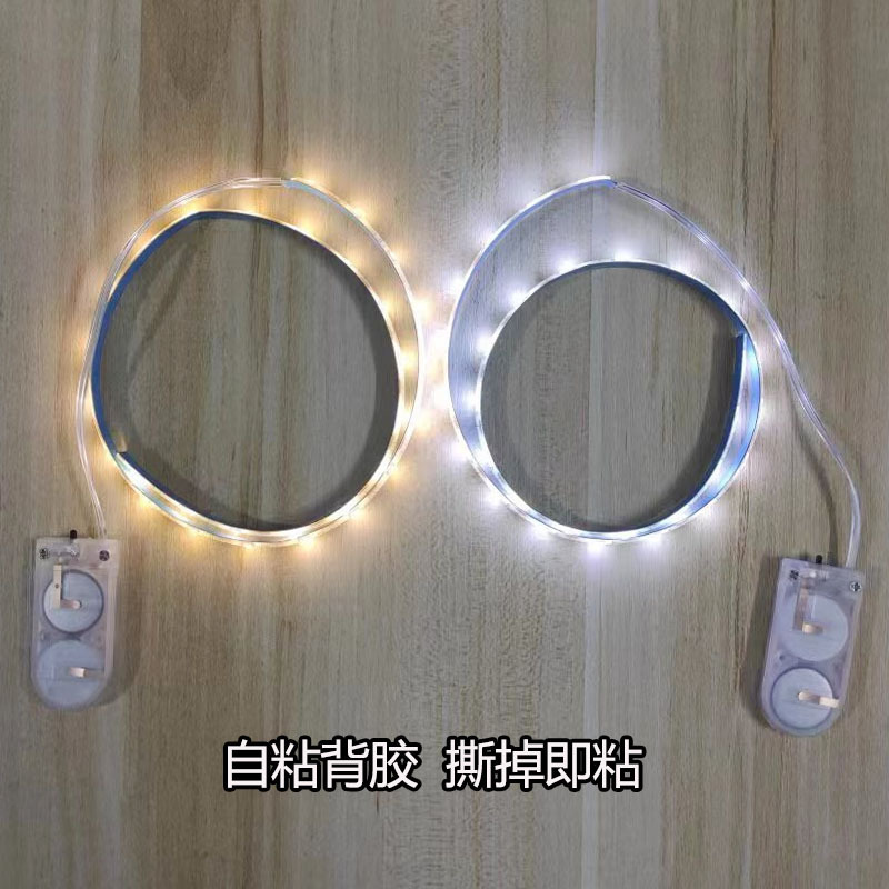 LED CR2032 battery box LED Closet Lights LED Strip Light for Wardrobe Stair Pantry Under Counter Cupboard Cabinet Bed