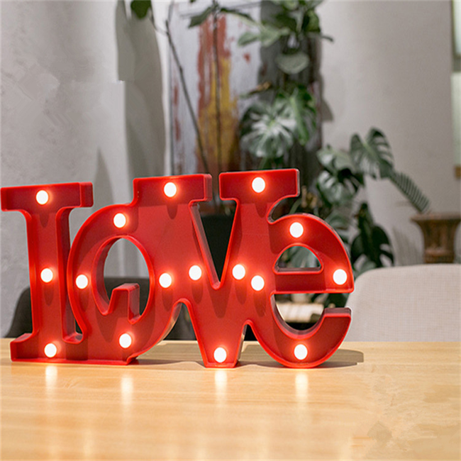 Romantic Wedding Valentine's Day Decor I Love You Heart Shape Neon Sign Night Light