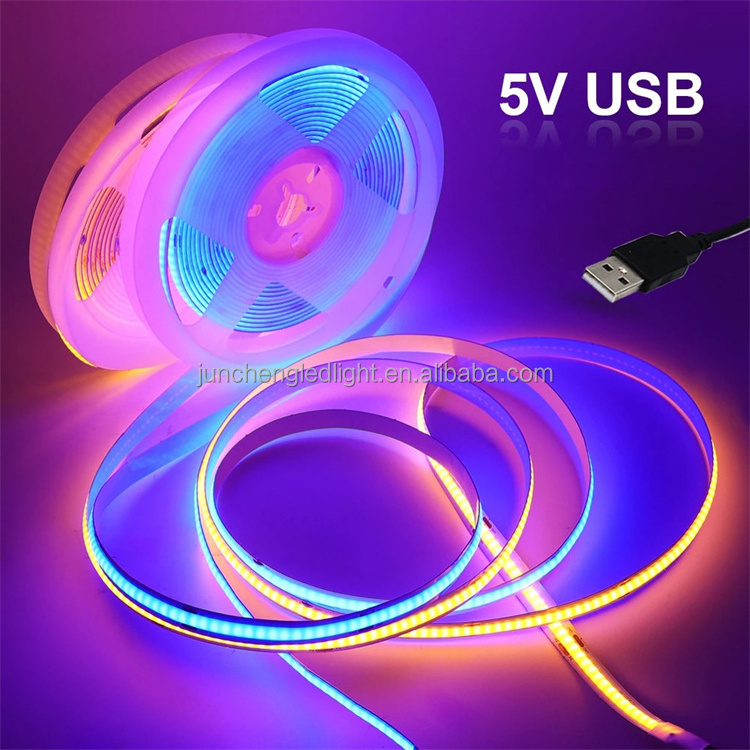 Outdoor modern battery operated cob 120 led 5 meter car smd linear long led strip light Flexible Under Cabinet Tape Lights