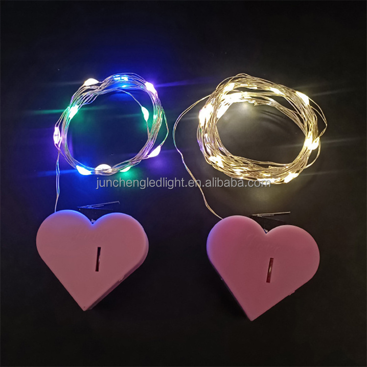 For Valentine's Day DIY Fairy Lights Led Battery String Light Garland Copper Holiday Wedding Party Home Decoration Romantic