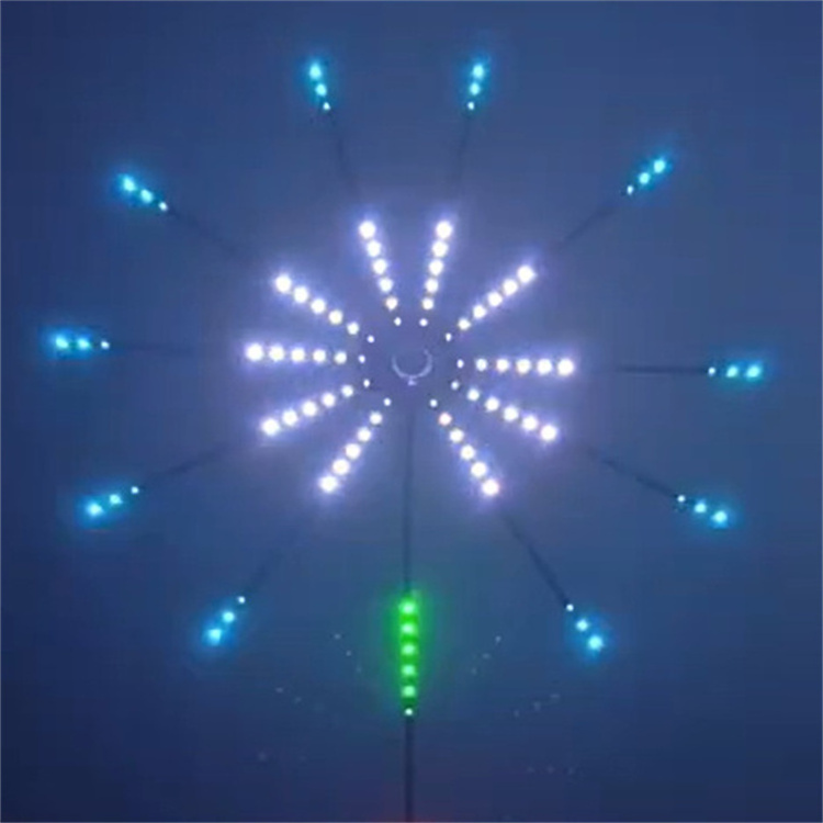 Solar LED Firework Light With Remote Control Starry Starburst Lights Waterproof Indorr Wall Lamp Christmas Valentine's Day Decor