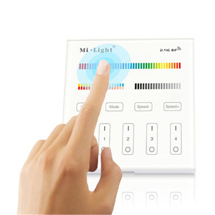 Miboxer Mi light T4 brightness RGB+CCT Smart Panel Remote strip LED RGB controller Dimmer ceiling fan dimmer switch