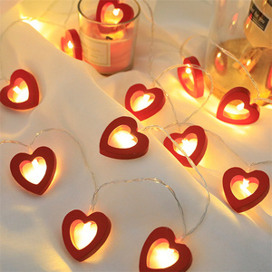 Heart Shape Light Curtain String Lights Decorative Festive Diya Shaped LED Party Lights Curtain