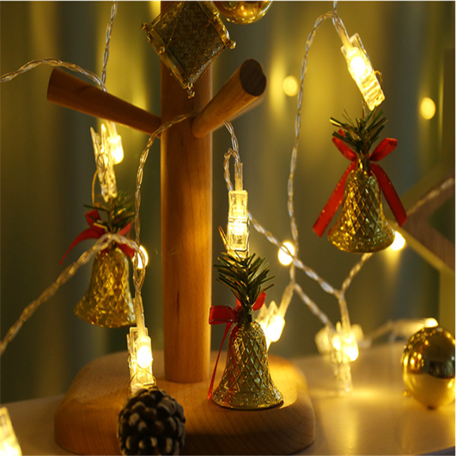 Indoor home decoration diy led string picture hanging light battery operated photo clip