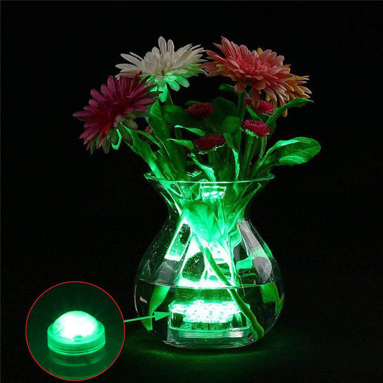 Battery Operated Mini Waterproof Submersible LED Tea Light with Remote for Christmas Xmas Party Wedding Decoration