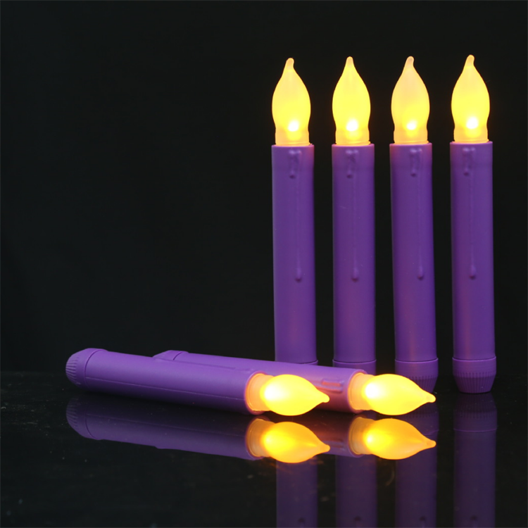 Flickering Flame Candlesticks Warm Light Christmas Decoration Electric Fake Candles 12PCS for Christmas Halloween Party