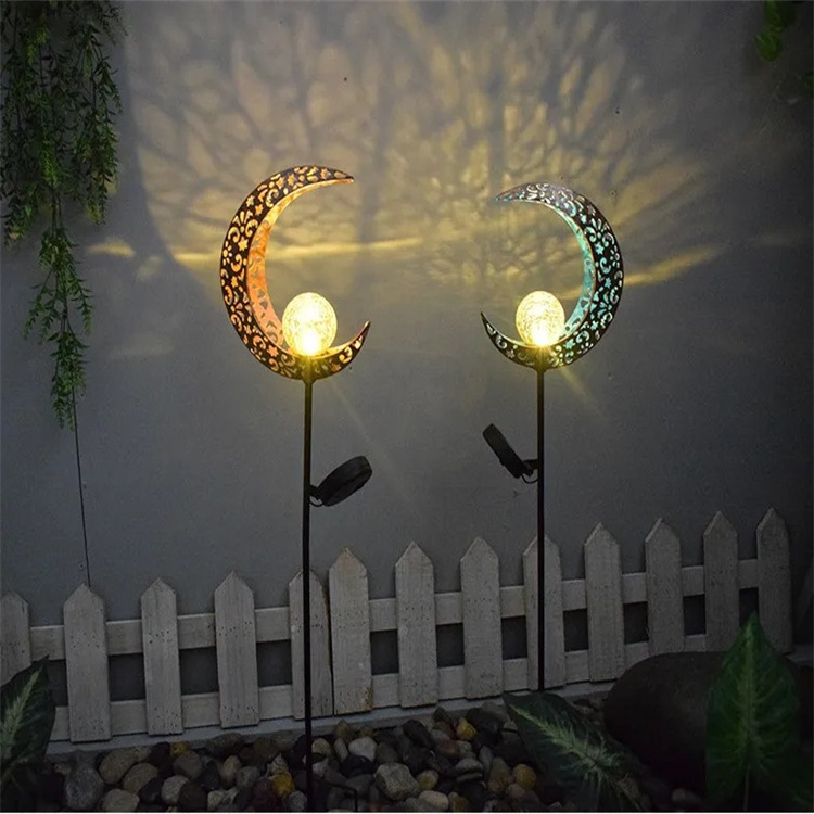 Moon Stars Elves Solar Lawn Lights Waterproof Decorative Pathway Landscape Light Easy Installation for Home Garden Lighting