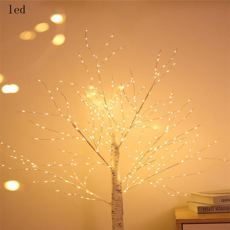 120cm outdoor indoor room decoration led silver twig birch trunk tree artificial branches Christmas light