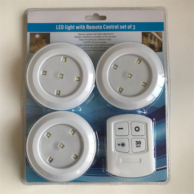 Ultra Bright 150 Lumen COB LED Puck Lights with Remote Control Lighting Timer Night Light