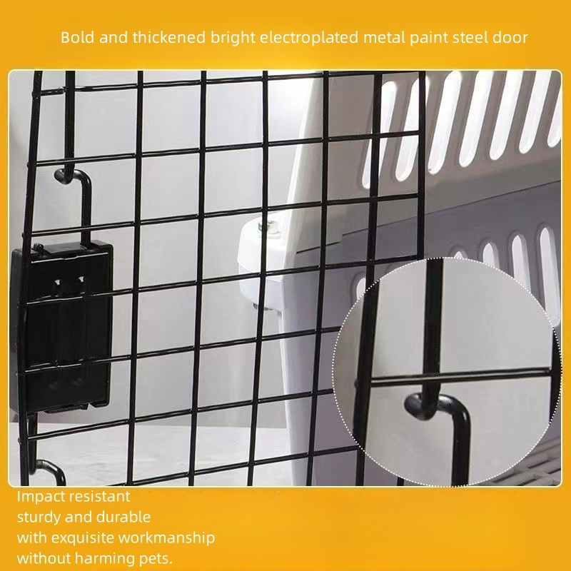 Easy to Assemble Stackable Metal Pet Cages Dog Kennel With Wheels Dog Cages Crates with Floor Grid Casters and Tray