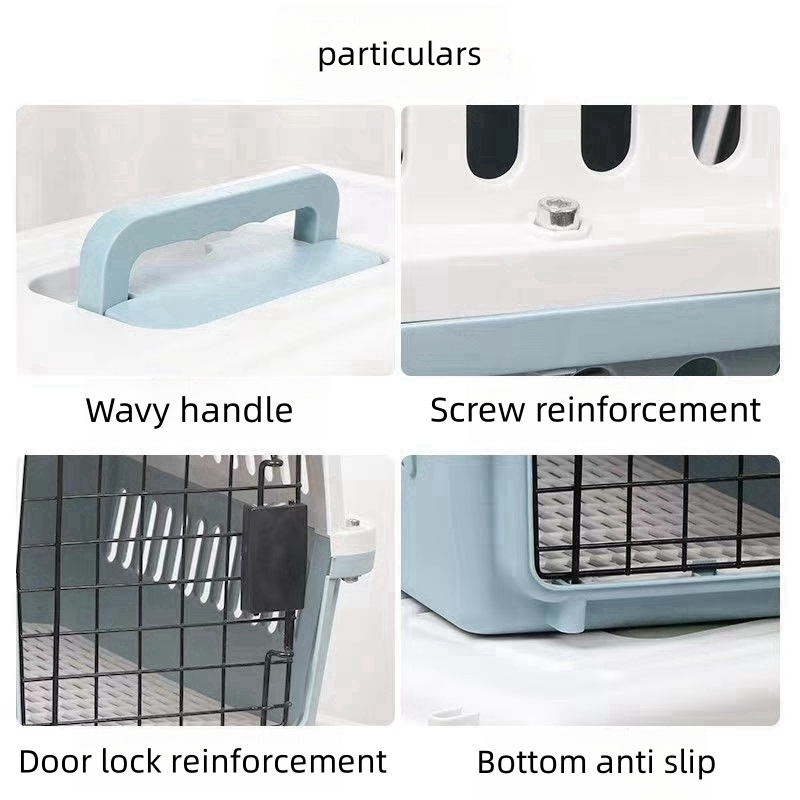 Easy to Assemble Stackable Metal Pet Cages Dog Kennel With Wheels Dog Cages Crates with Floor Grid Casters and Tray