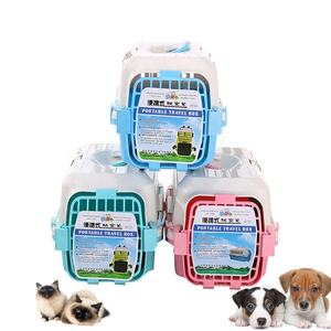 Airline Approved Portable Traveling Dog Kennels Pet Cages Carriers Plastic Large Aviation Pet Travel Box