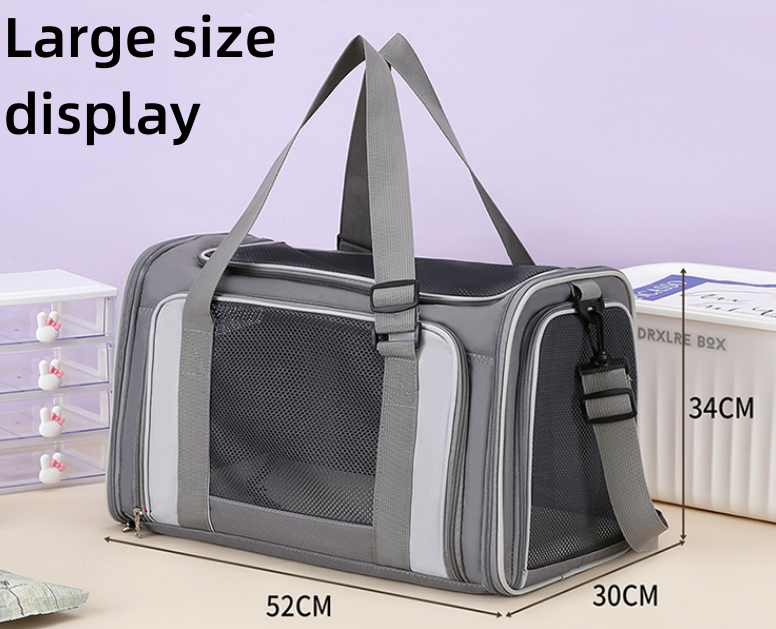 Cat Outgoing Portable Rod Pet Bag New Breathable Foldable Large Capacity One Shoulder Crossbody Handheld Dog Luggage